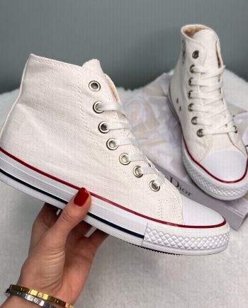 Çakma Converse Bilekli Beyaz Ayakkabı