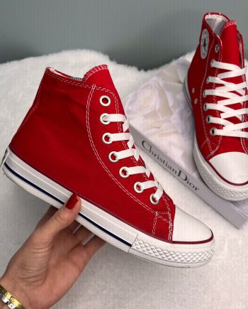 Çakma Converse Bilekli Kırmızı Ayakkabı